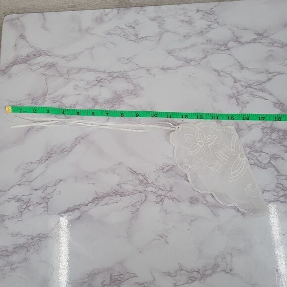 Vintage Collar Fabric Necklace Heart Shaped Embroidered - Picture 4 of 6